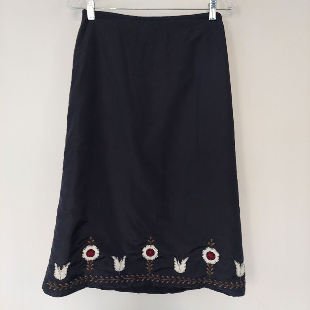 The Limited Puffer Skirt Size 4 Black Embroidered Winter